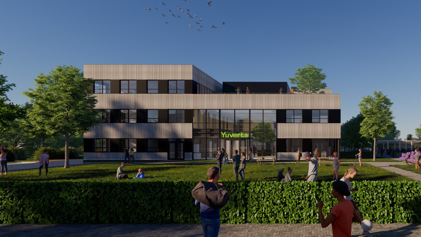 Nieuwbouw Yuverta VMBO-school in Amsterdam